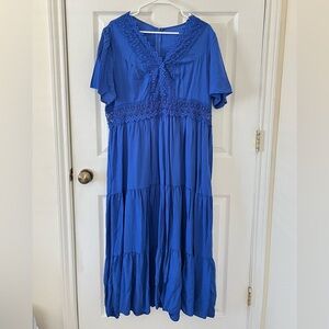 SHEIN Curve Royal Blue Dress